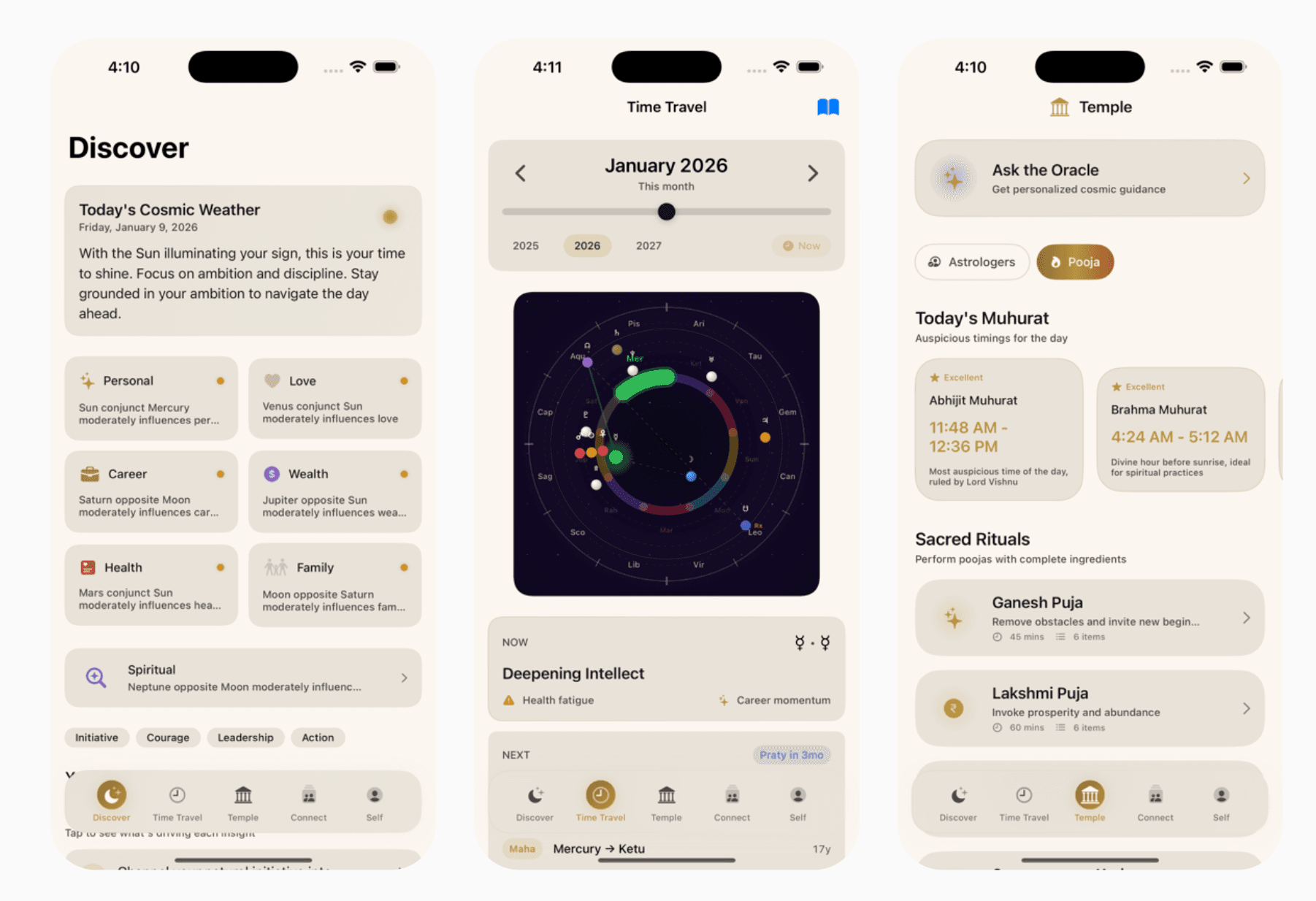 Astrology and wellness mobile application